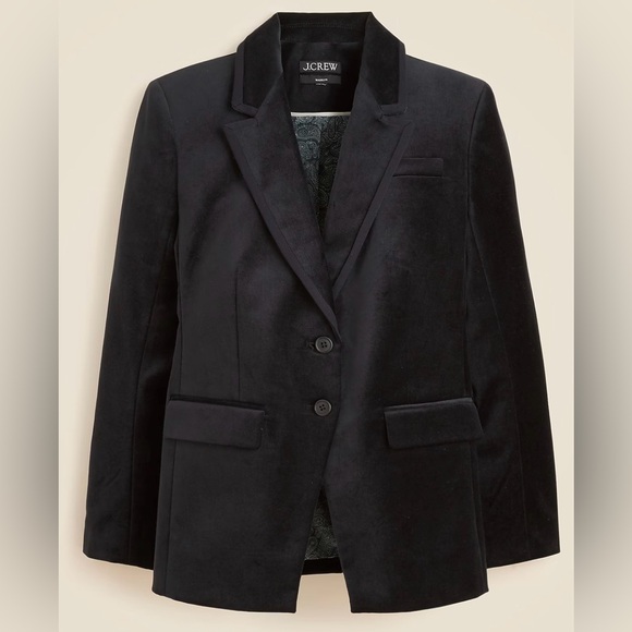 J. Crew Madelyn Blazer in Black Velvet - Picture 3 of 8